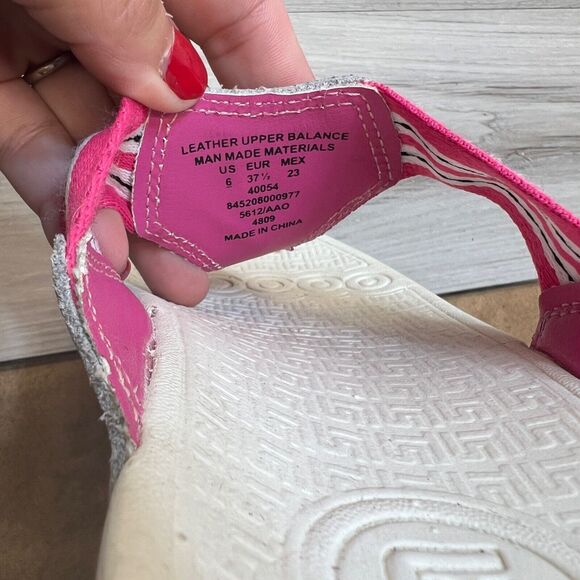 Therashoe Sandals Flip Flop Thong Therapy Molded Insole Pink Leather Size 6 - Picture 8 of 9